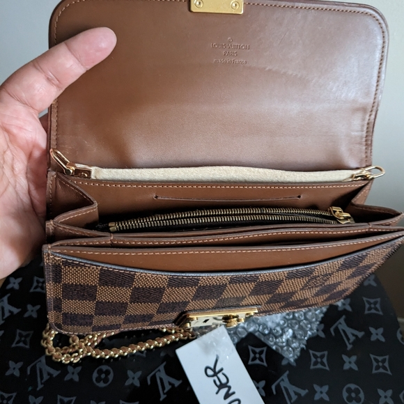 Louis Vuitton ascot wallet clutch with chain strap incert - Picture 5 of 17